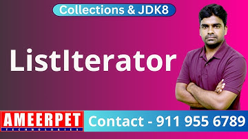 Display List using ListIterator | Ameerpet Technologies | By Srinivas