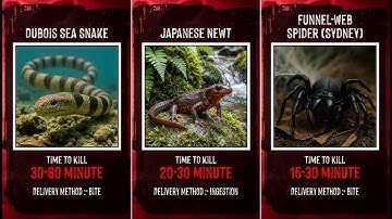 Top 30 Most Lethal Animals — How Long Their Toxins Take to Kill