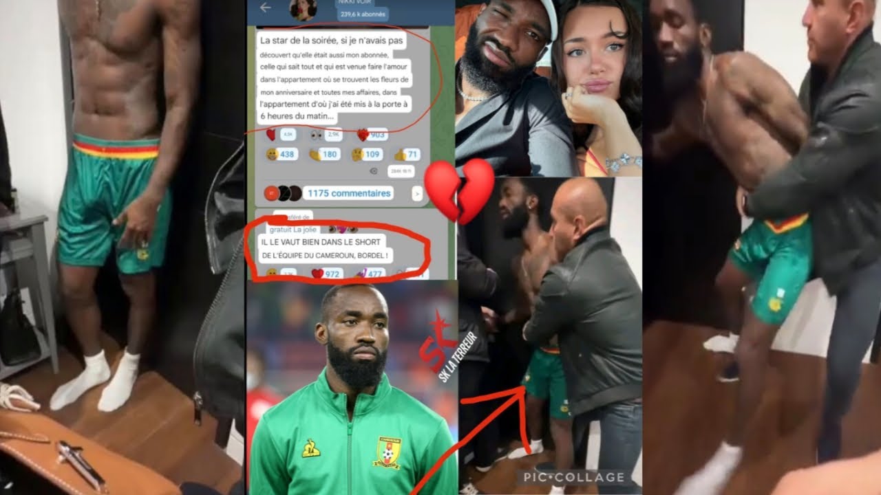 SCANDALE Mouni ngamaleu le joueur Camerounais est attrapé par sa copine russe en pleine infidélité