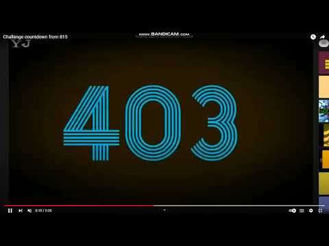 Challenge countdown from 815