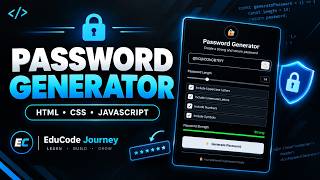 Information Build a Password Generator with HTML, CSS & JavaScript 🔐 | Beginner Web Project Guide