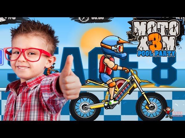 Moto X3M 5: Pool Party - the latest in the free games dirt bike series