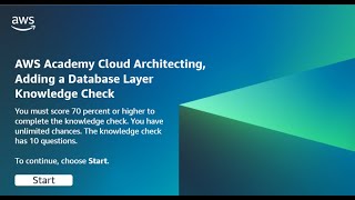 Module 5 Knowledge Check || AWS Academy Cloud Architecture