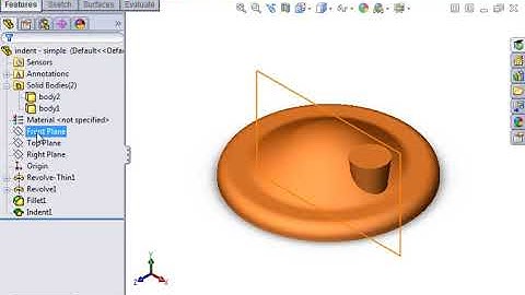 Advanced Part Modelling 09 Indent Feature   01 Indent Feature