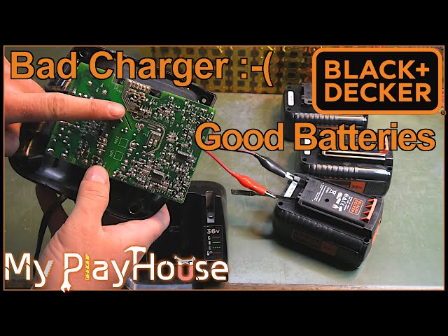 Black & Decker 36V Li-ion Lawn Mower - BAD Charger - 1180 