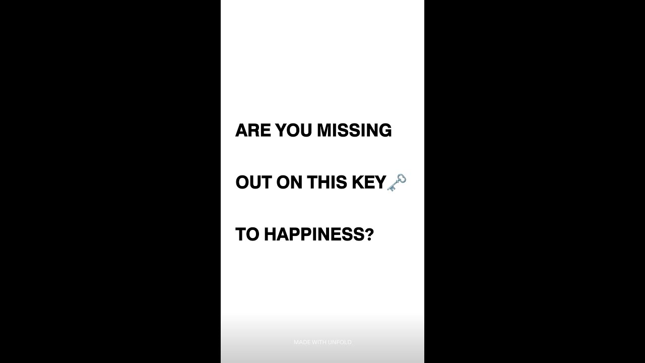 𝗔𝗥𝗘 𝗬𝗢𝗨 𝗠𝗜𝗦𝗦𝗜𝗡𝗚 𝗢𝗨𝗧 𝗢𝗡 𝗧𝗛𝗜𝗦 𝗞𝗘𝗬 𝗧𝗢 𝗛𝗔𝗣𝗣𝗜𝗡𝗘𝗦𝗦? YouTube