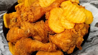 بروستد سوري خلطة مطعمنا/ خلطتي لبهارات البطاطا الخاصة/ كريمة ثوم المحلات / fried chicken #شيف_نبيل