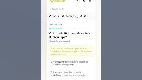 Binance Learn and Earn BMT Quiz Answers Today || Binance learn & earn Bubblemaps (BMT) Coin