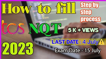 TCS NQT 2023 July Exam form process 🔥 Step By Step Explained