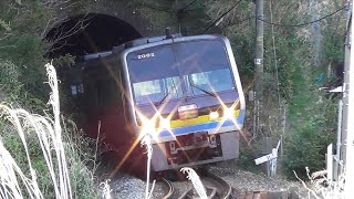 JR四国　土讃線　角茂谷駅　特急南風　2000系気動車