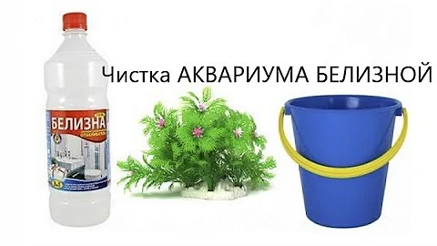 Чистка декораций аквариума белизной