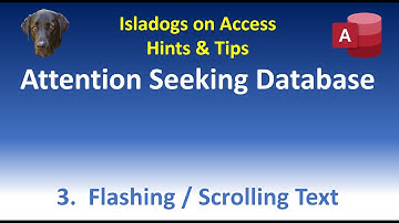 Attention Seeking Database: Part 3 - Flashing & Scrolling Text