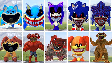 EVOLUTION OF ALL SHIN SONIC TAPES VS DOGDAY SMILING CRITTERS POPPY PLAYTIME CHAPTER 4 in Garry