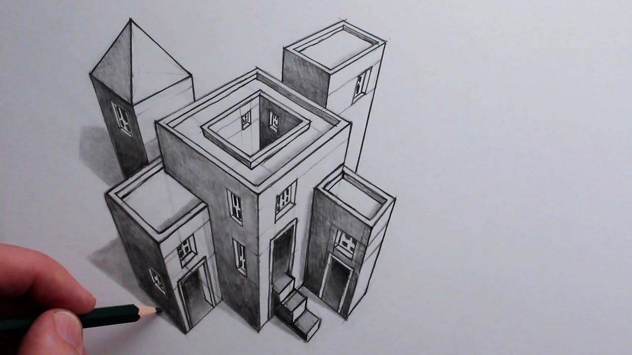 A Simple Way to Draw 3D Buildings: Fast and Slow - YouTube