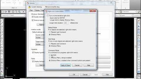 AutoCAD 2012 right mouse button settings