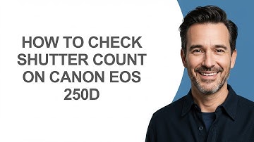 How to Check Shutter Count on Canon Eos 250d - KevinHowTo