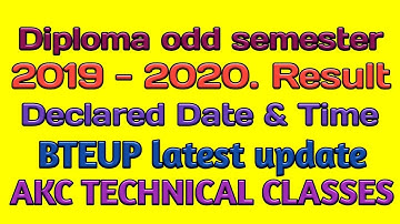Up Polytechnic(Diploma) odd semester results 2019 - 2020. How to check result Upbte. AKC TECHNICAL C