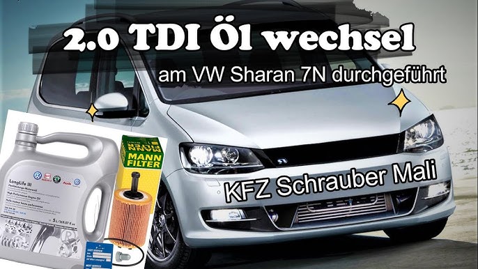 VW Sharan 7N 2.0TDI Inspektion Service - Ölwechsel + alle Filter