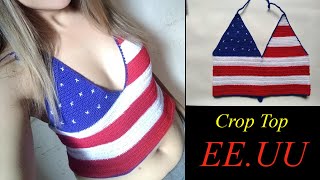 Como Tejer HERMOSO CROP TOP | EE.UU | Fácil y Rápido | Tejidos a Crochet