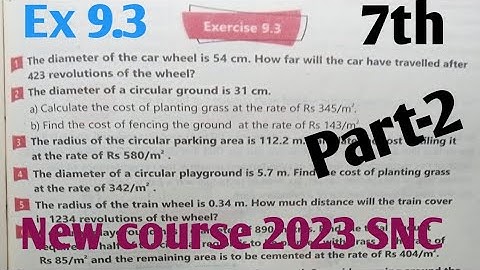 Exercise 9.3 Class 7th Math kpk and PTB new course 2023| unit 9 Surface,Area and volume  Part-2