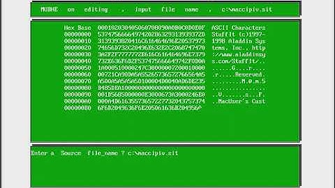My Macintosh Cross Hex$ Editor on Intel PC as base and Macintosh target machine