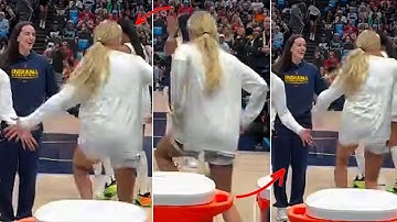 Caitlin Clark BURSTS Out LAUGHING at Sophie Cunningham ’s Silly Intro Dance | Fever vs Wings 😆