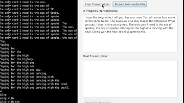 A quick demo of live speech-to-text with Amazon Transcribe