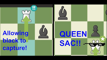 BRILLIANT Rook AND Queen sacrifice to give checkmate in lost chess position!