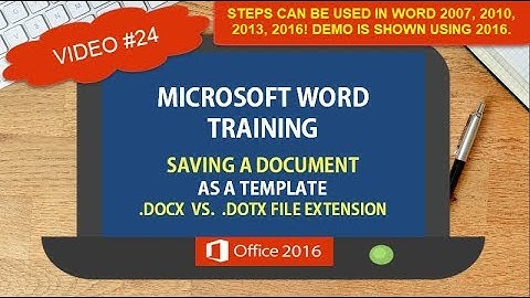 SAVING A DOCUMENT AS A TEMPLATE | MICROSOFT WORD TIPS TRICKS AND SHORTCUTS #24