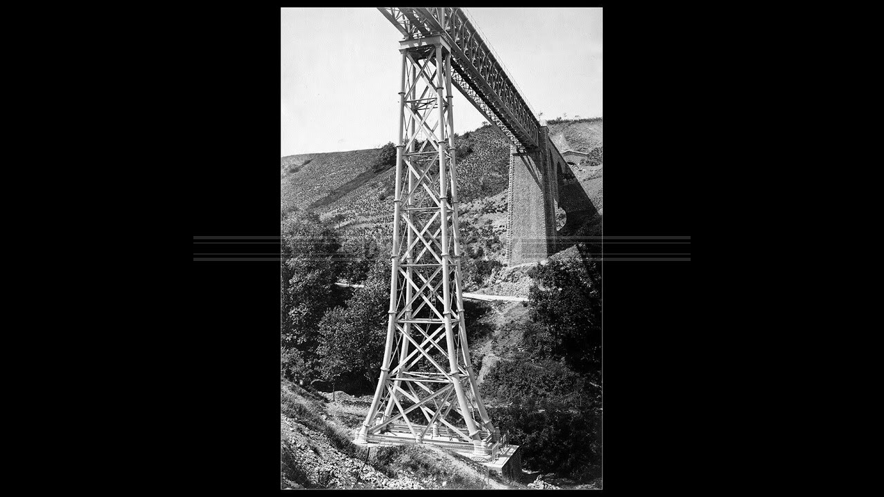 viaductos de hierro en el Macizo Central francés (1869) W. Nördling y G. Eiffel