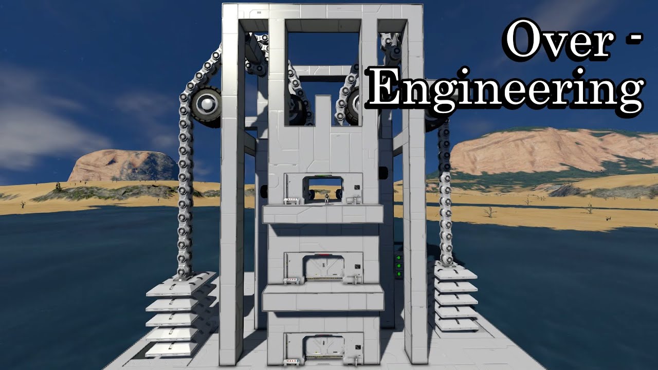 i made a stupidly overcomplicated lift | Space Engineers - YouTube
