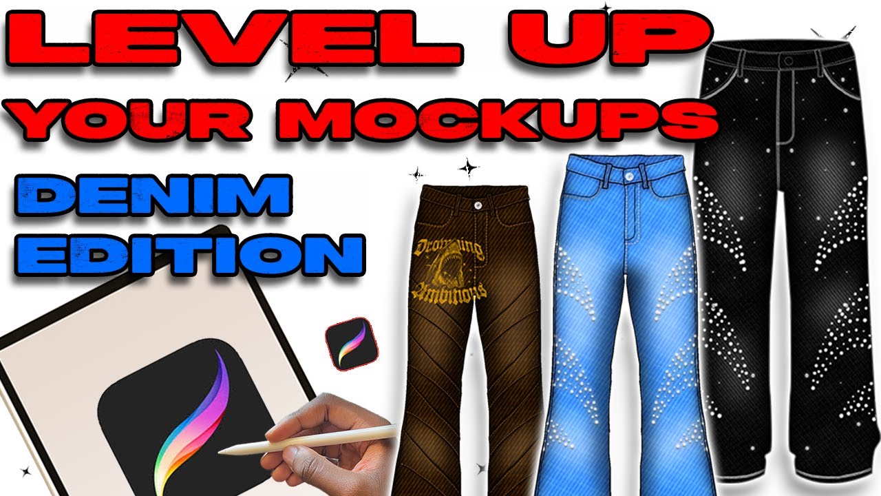 Mockups That SELL: Denim Jeans Edition Step-By-Step Design Workflow (Procreate Tutorial)