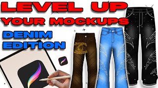 Mockups That SELL: Denim Jeans Edition Step-By-Step Design Workflow (Procreate Tutorial) screenshot 1