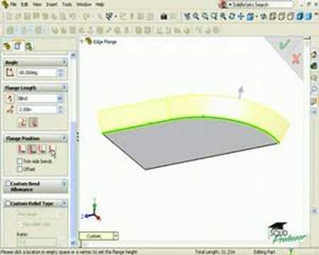 Edge Flange - SOLIDWORKS Sheet Metal Tutorial