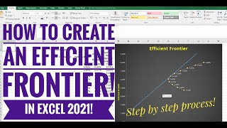 How to make an Efficient Frontier and Capital Allocation Line in Excel 2022! Filipino