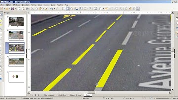 Montage photo LibreOffice Draw créer des bandes au sol