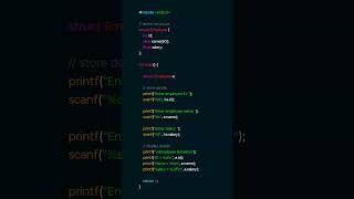 C Program: Store Display Employee Structure |  #clanguage #cprogramming #codingtips