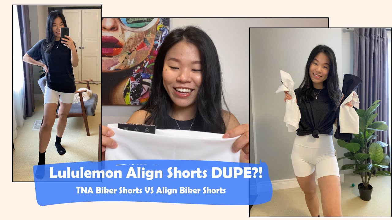 Lululemon Align DUPE?!  TNA Biker Shorts vs Align Shorts 