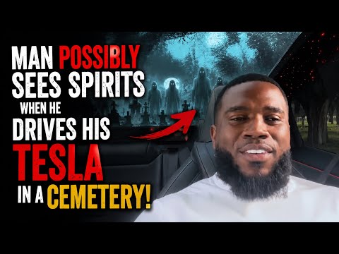DOES HIS TESLA SHOW HIM DEMONS IN THE CEMETERY!?
