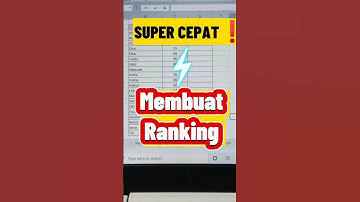 Cara membuat ranking otomatis di excel #exceltutorial