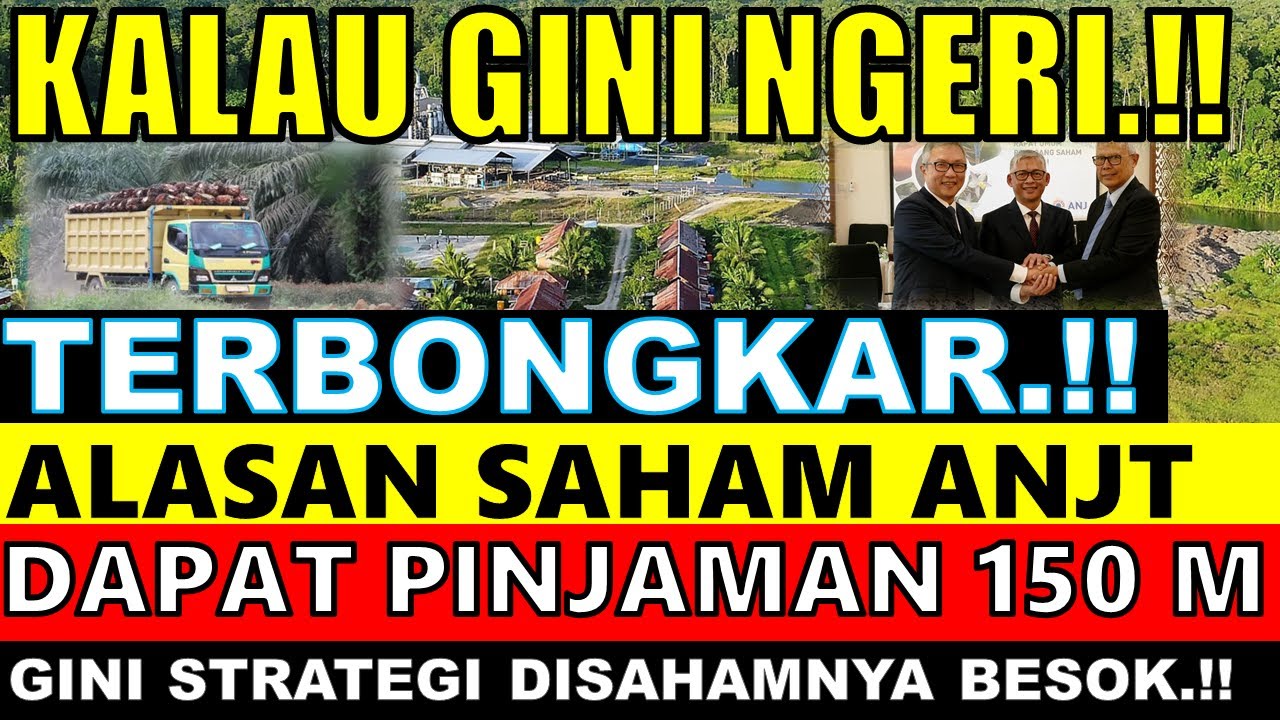 TERBONGKAR..!! ALASAN SAHAM ANJT TURUN, KARNA DAPET INI, GINI STRATEGINYA.!! 