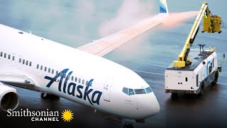 Alaskan Airlines’ ‘Milk Run’ Schedule Faces Icy Delay | Ice Airport Alaska | Smithsonian Channel screenshot 1