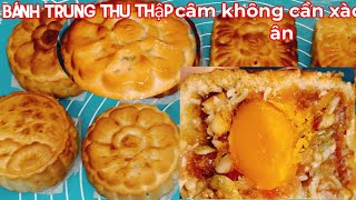 LÀM BÁNH TRUNG THU THẬP CẨM NHÂN KHÔNG CẦN XÀO NÓNG, BỘT BÁNH KHÔNG CẦN ĐƯỜNG BÁNH MÀU ĐẸP, NGON.