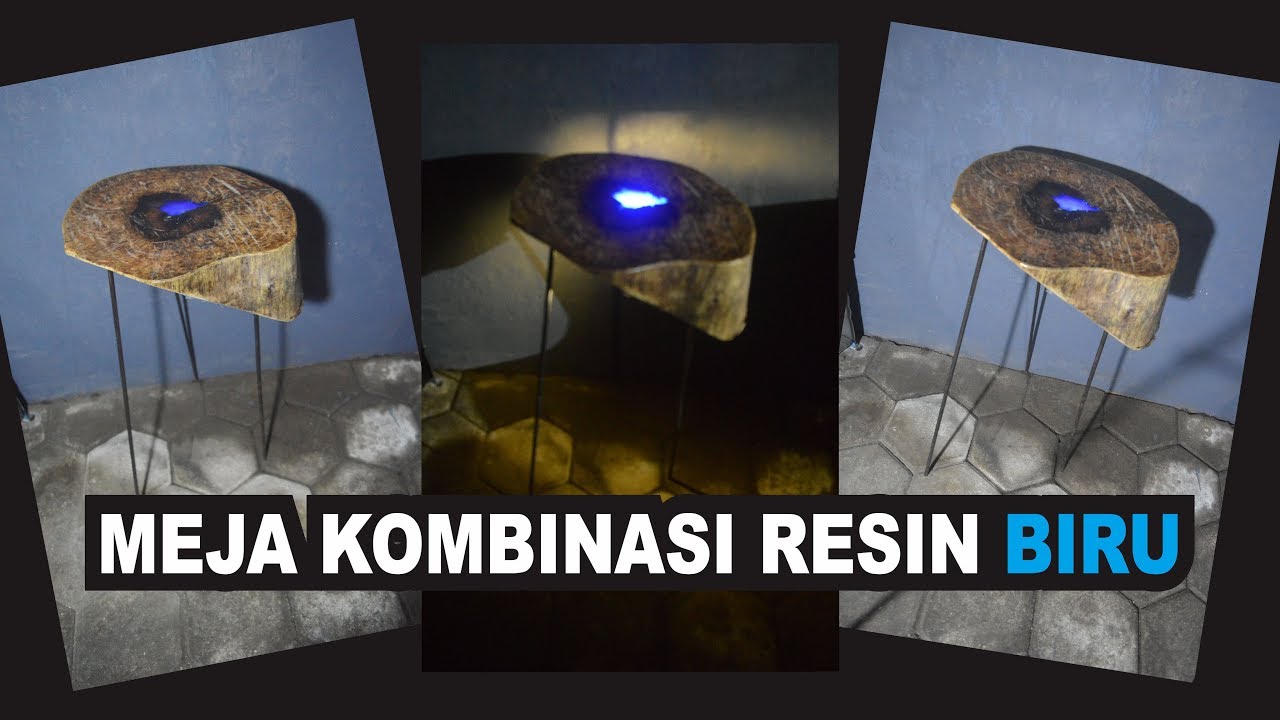 DIY Cara Membuat Meja  Kayu  Kombinasi Resin  Biru Resin  