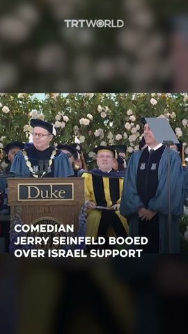 Jerry Seinfeld booed by pro-Palestine protesters at Duke graduation