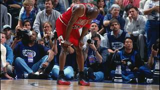 Michael Jordan wearing Flu Game / BRed / Black Red Air Jordan 12 (XII) retrospective
