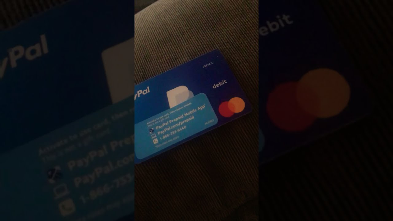 PayPal Prepaid debit card (activating card without identification.)