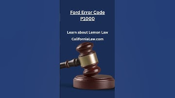 Ford Error Code P1000