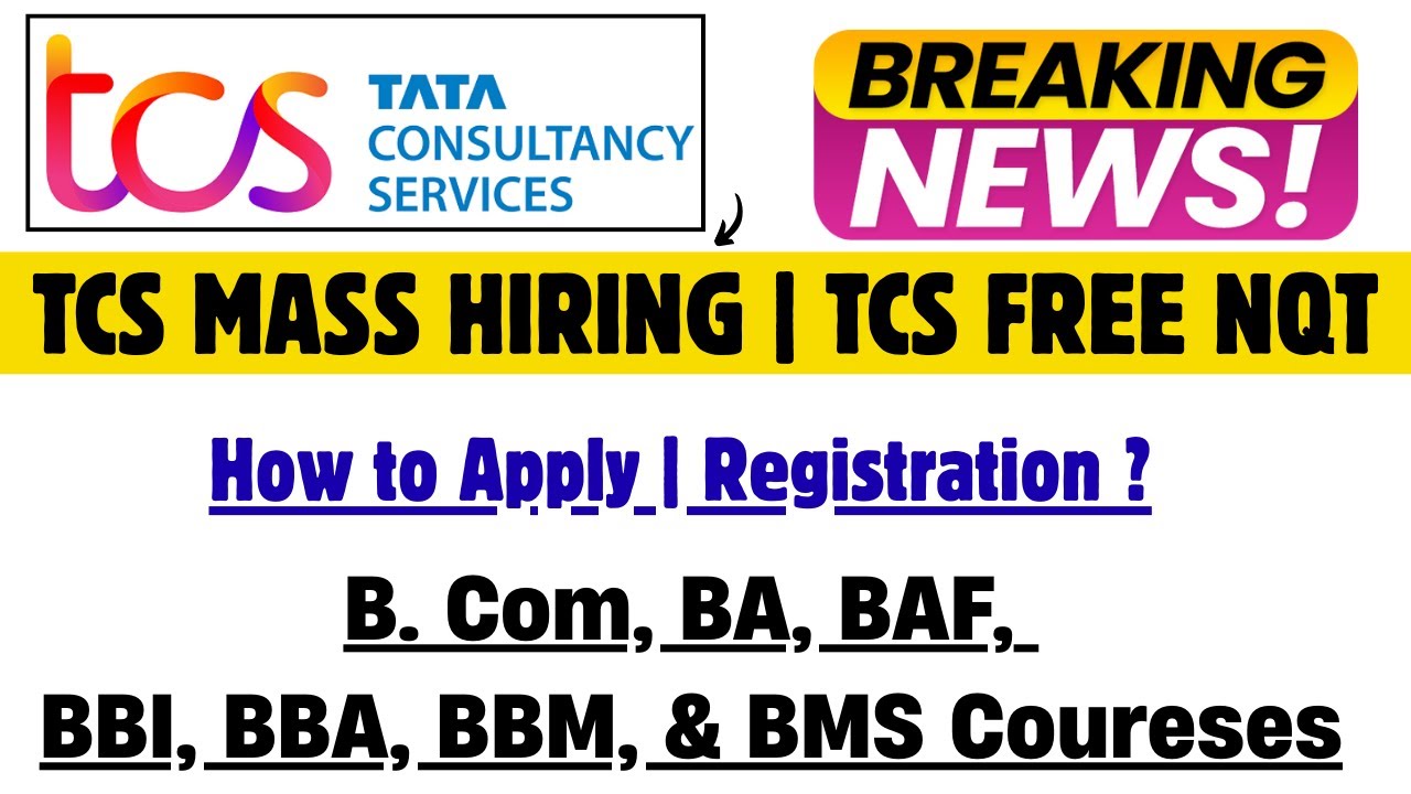 TCS FREE NQT 2026 Registration Started | Finally TCS MASS Hiring | TCS Off Campus Drive | TCS Hiring