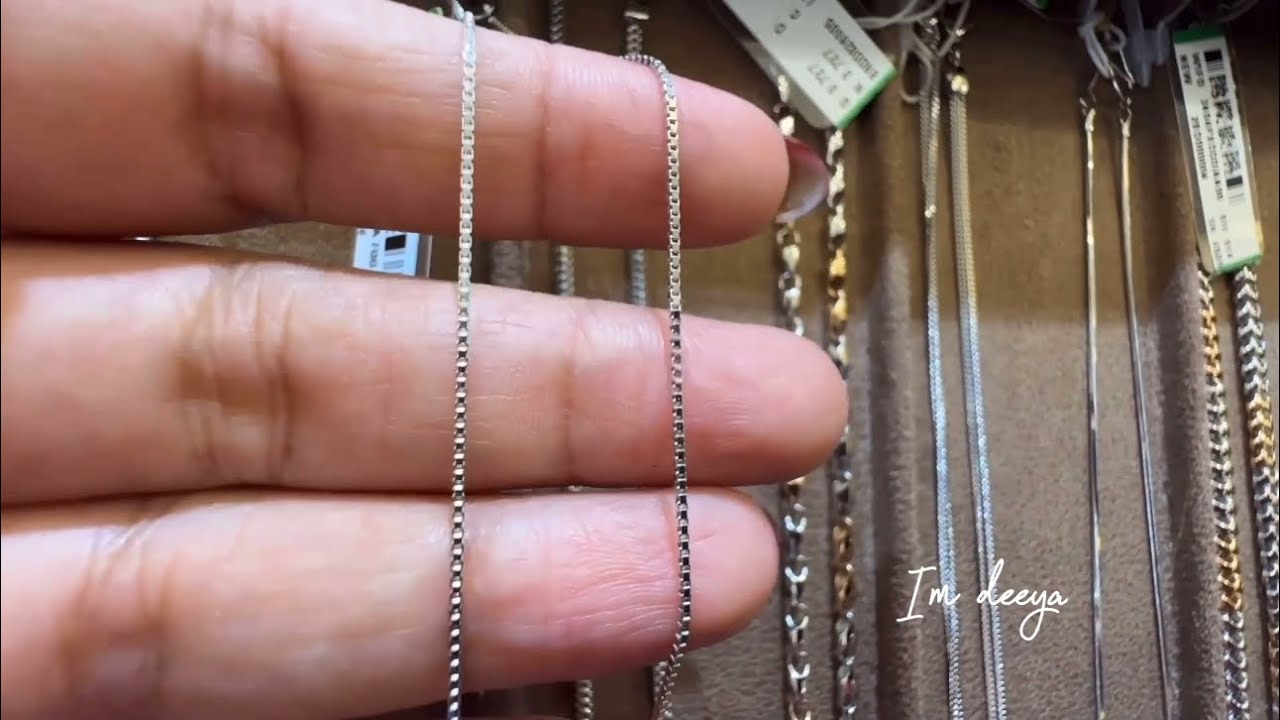 Tanishq Platinum Chain Collection with Price/Gents Ladies Chains/Daily wear Chain/long Chain/imdeeya